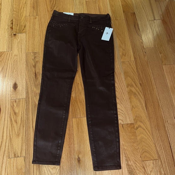 7 for all Mankind brown the skinny pants size 29 NWT